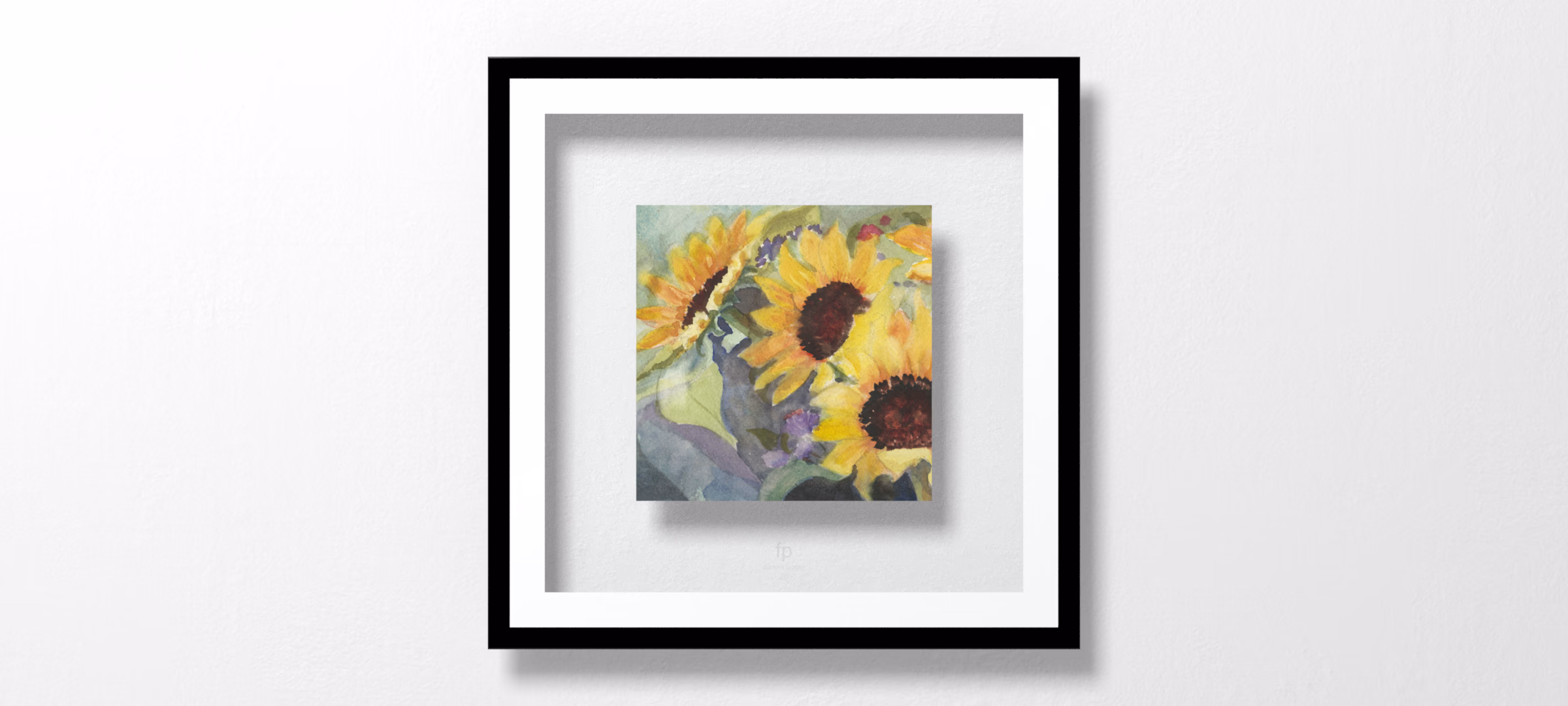 Sunflowers in Watercolor I by Sandra Iafrate