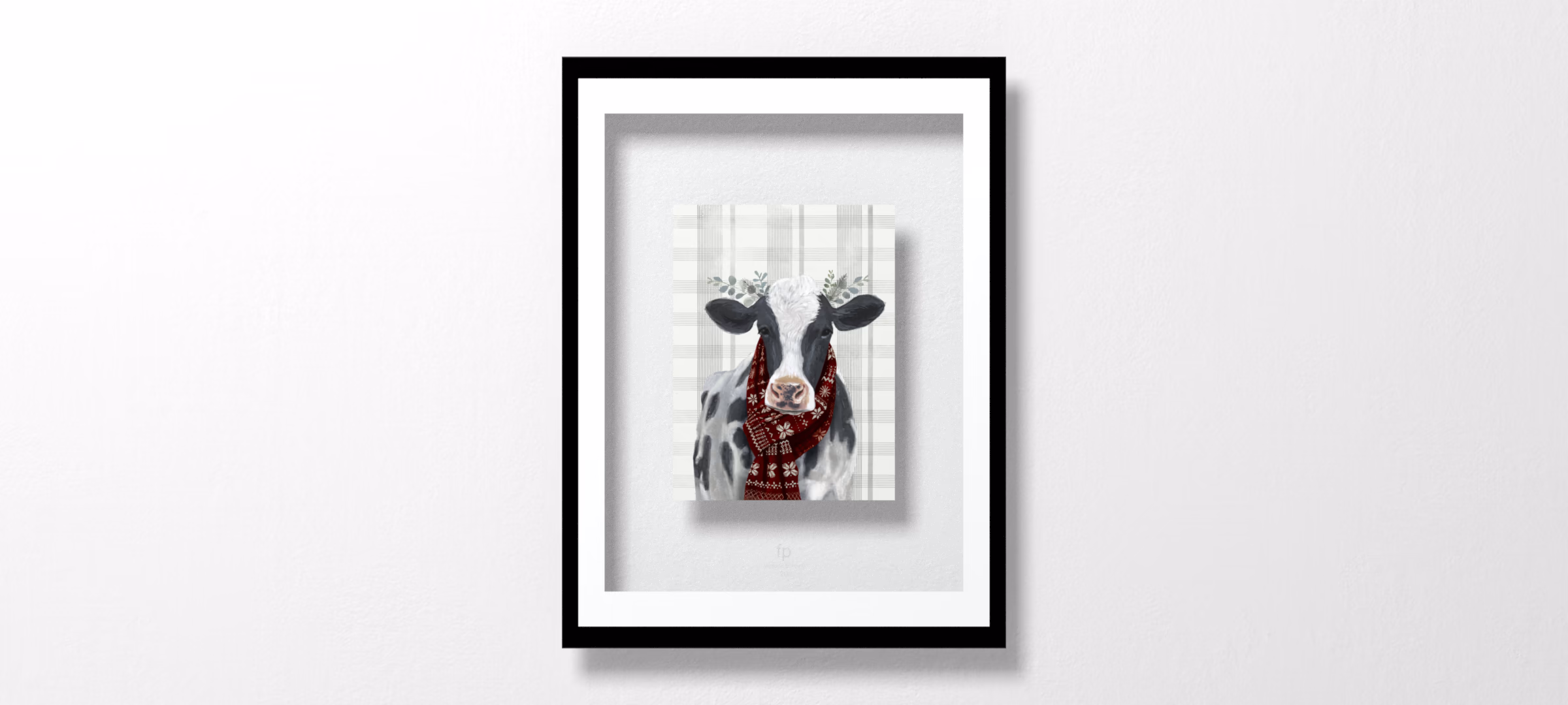 Yuletide Cow I by Victoria Borges