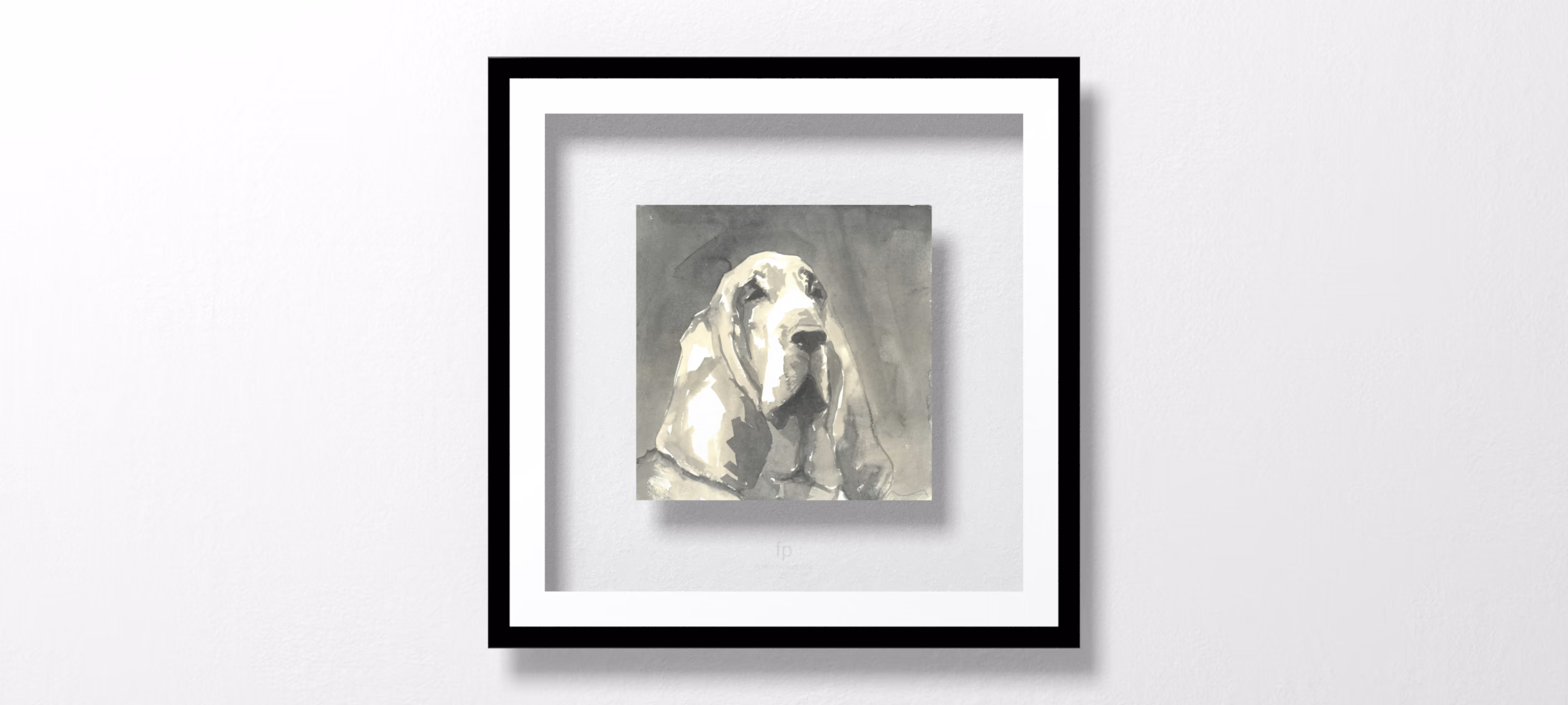 Sepia Modern Dog II by A Very Modern Dog
