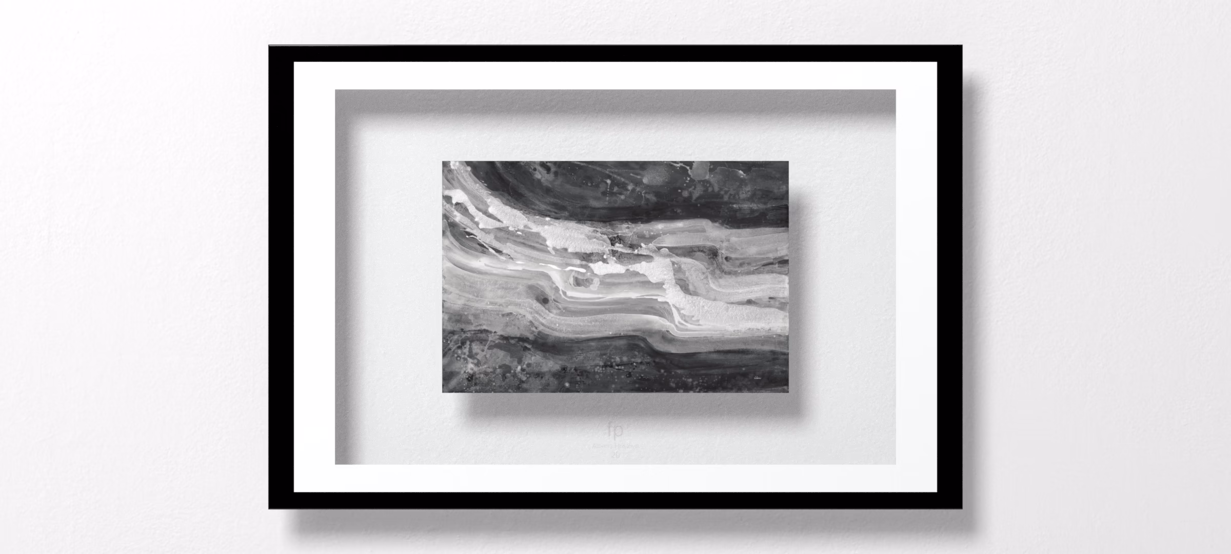 Currents Gray Black White by Albena Hristova