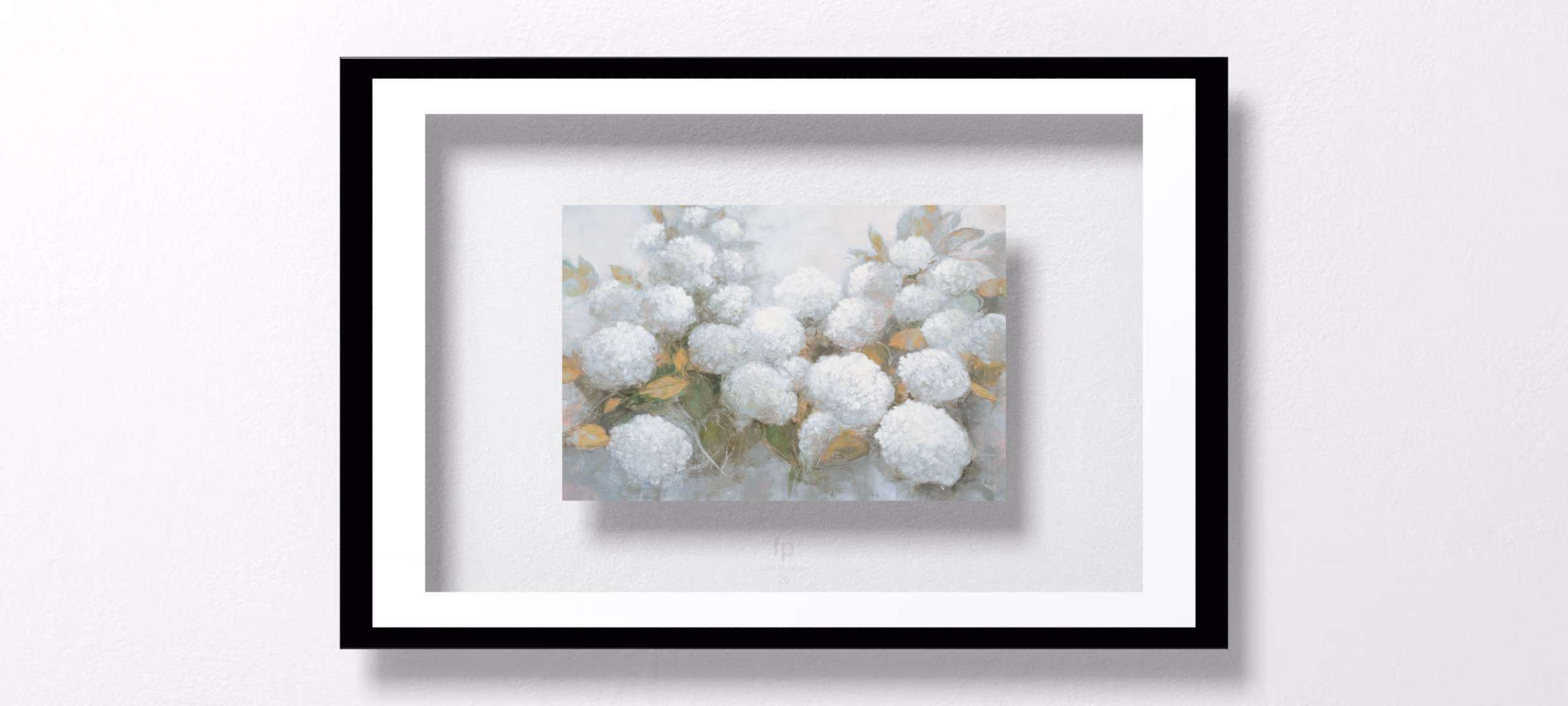 Annabelle Hydrangeas Blue Gray Crop by Julia Purinton