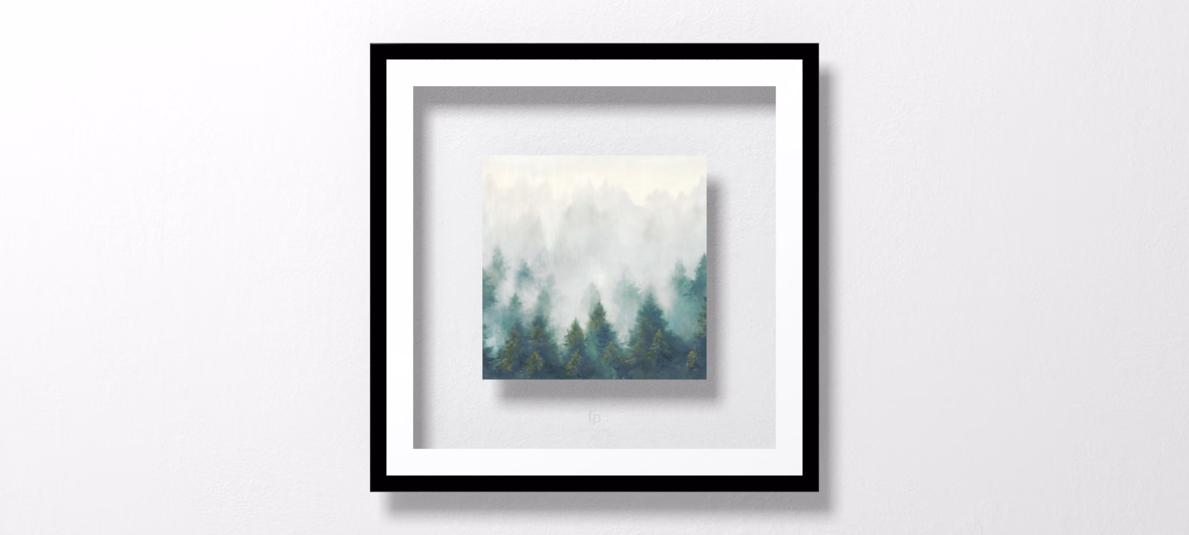 Misty Forest Blush Sq by Julia Purinton