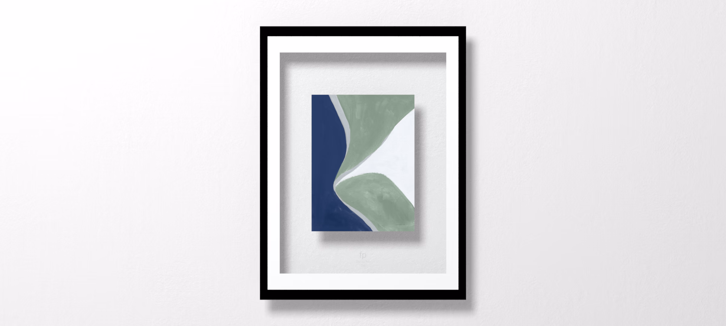 Blue Green Abstract III by Danhui Nai
