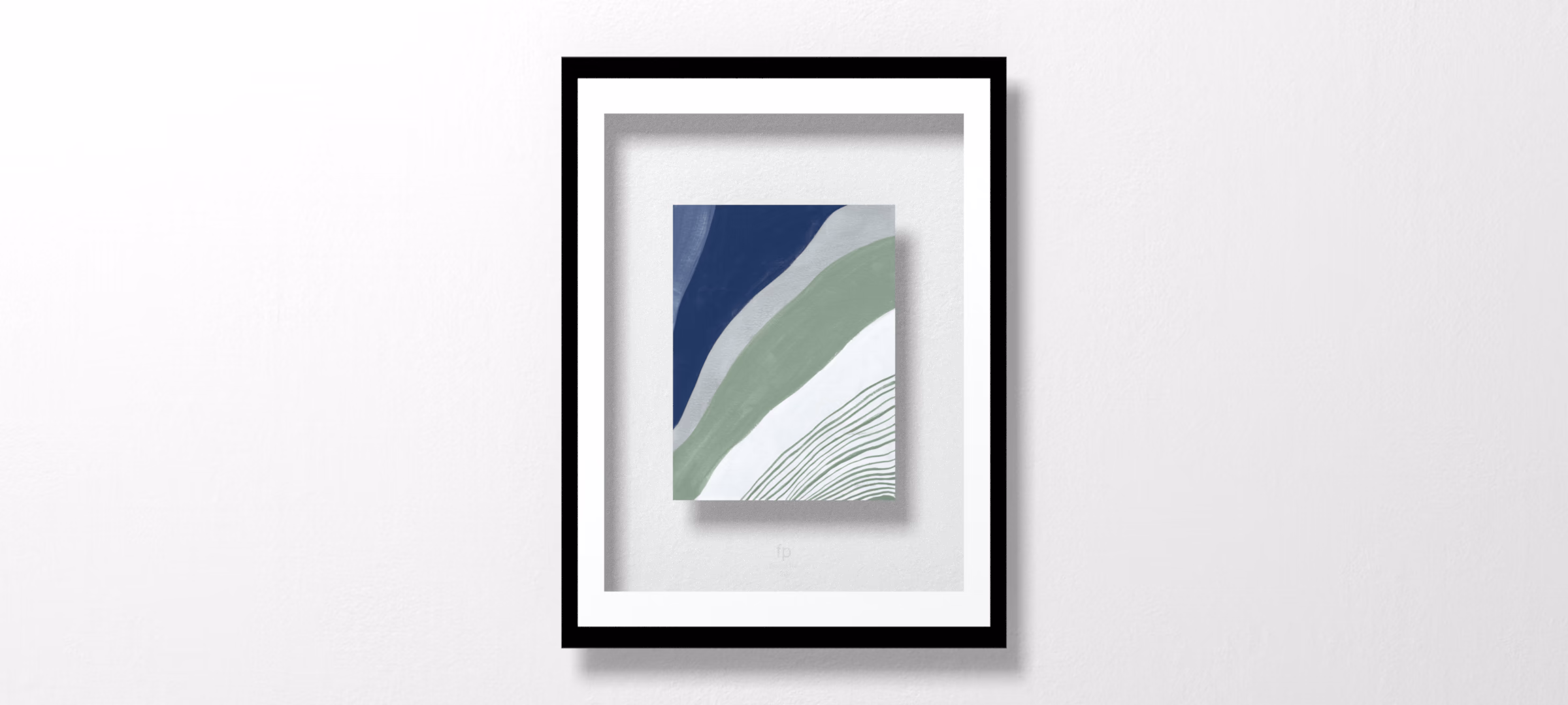 Blue Green Abstract IV by Danhui Nai