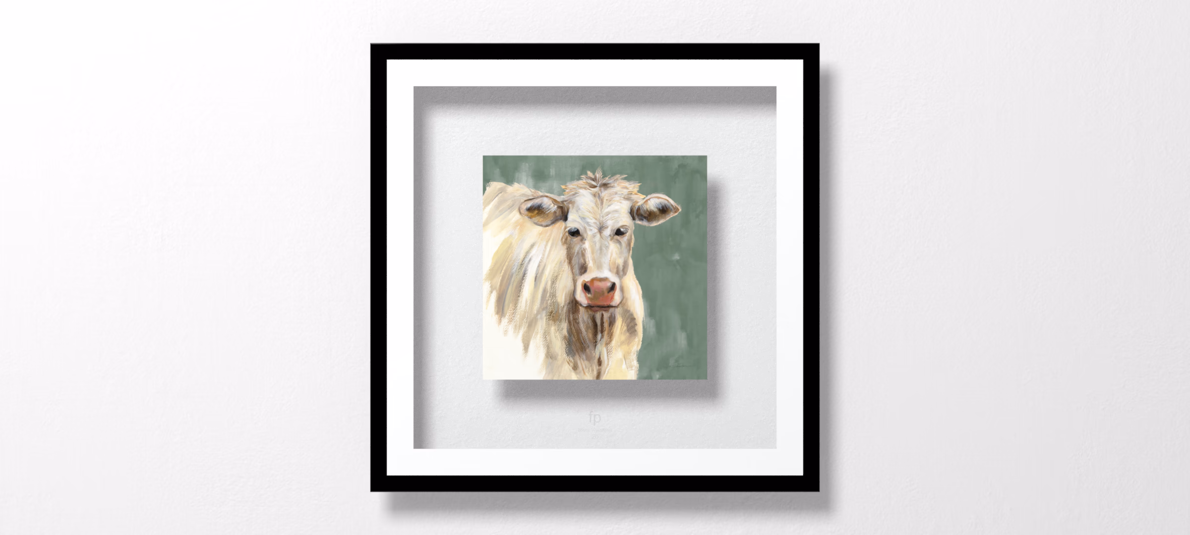 White Cow on Sage by Silvia Vassileva